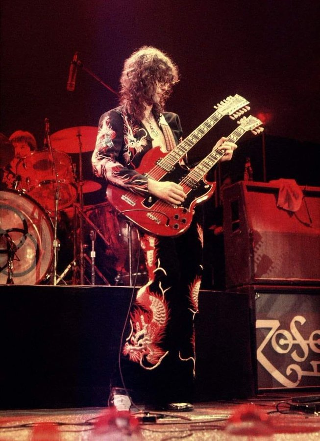 Jimmy Page on stage - 1975