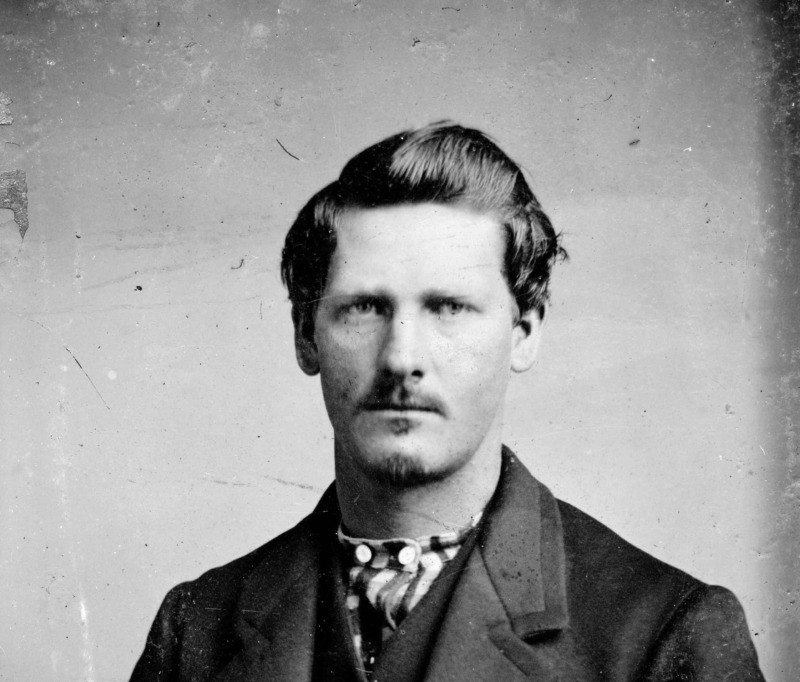 Wyatt Earp at age 21 in Lamar, Missouri. Circa 1869-1870.