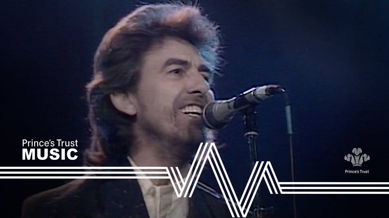 George Harrison & Ringo Starr - While My Guitar Gently Weeps (The Prince's Trust Rock Gala 1987)