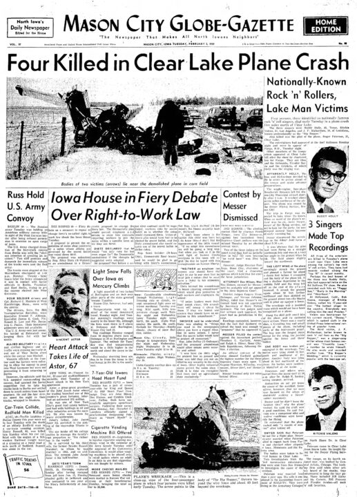 Mason Globe Gazette Feb 3, 1959